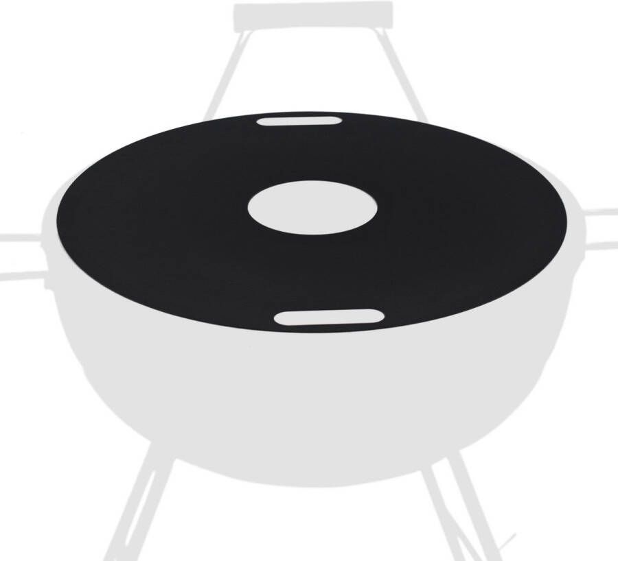 EdenOutdoor Grillplaat Bakplaat Voor op een Vuurschaal Plancha ring Bakplaat voor BBQ Grill Hittebestendig RVS Zwart Ø 78 cm 5 Mm
