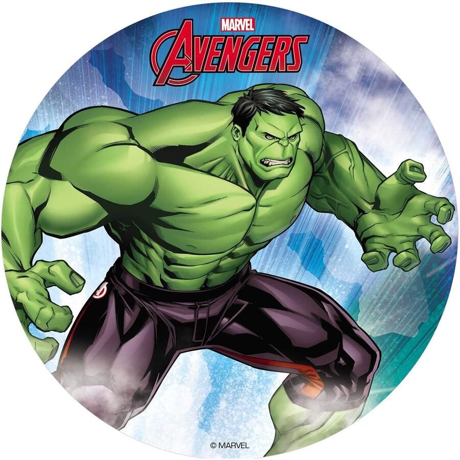 Edible Hulk Wafel Disc 20 CM voor Kinderverjaardag