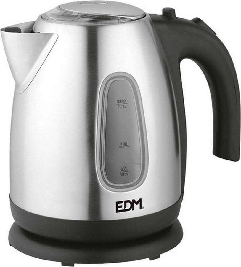EDM Waterkoker Kettle Zwart Multicolour Roestvrij staal 2200 W 1 7 L