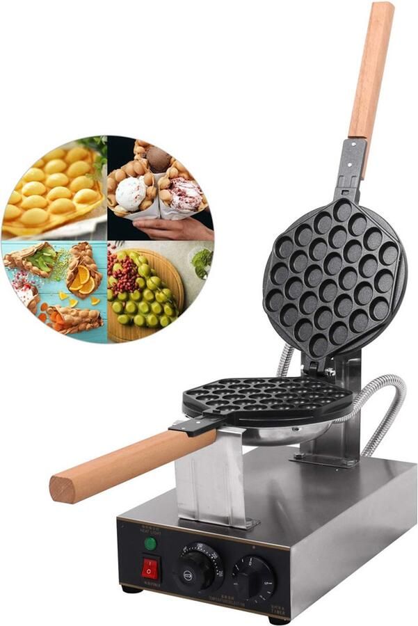 Eier wafelijzer Hong Kong stijl eierwafels commerciële elektrische roterende anti-aanbaklaag professioneel 1400W 220V