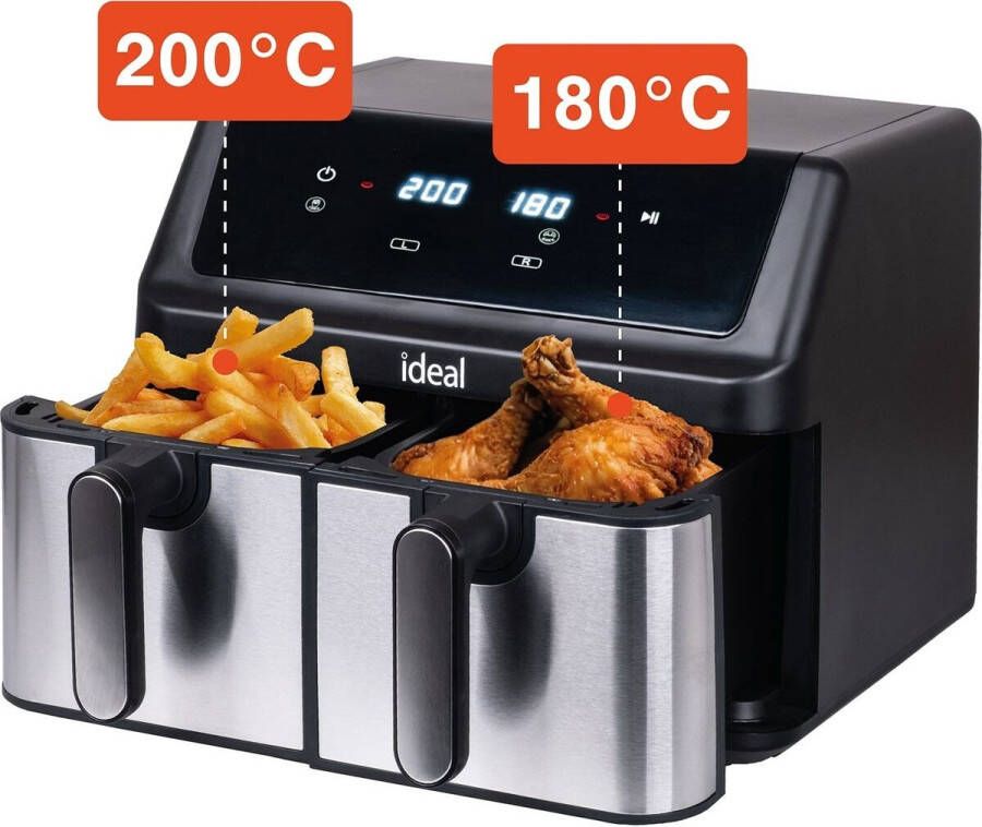 Eldom Luchtfriteuse IK1500 dualcrisp Zwart 2000 W 9 L