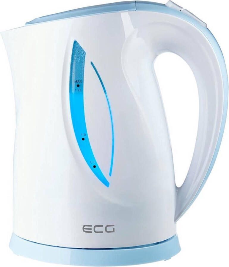 Electro Center kunststof waterkoker 1.7 liter wit lichtblauw 2000 Watt