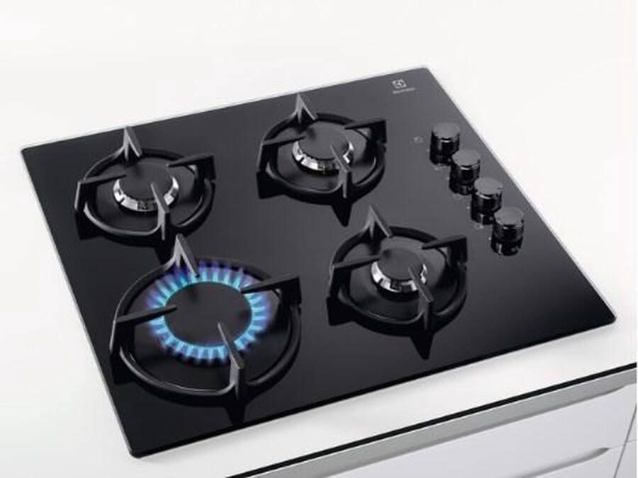 Electrolux EGG6407K Zwart Ingebouwd 59 cm Gaskookplaat 4 zone(s)