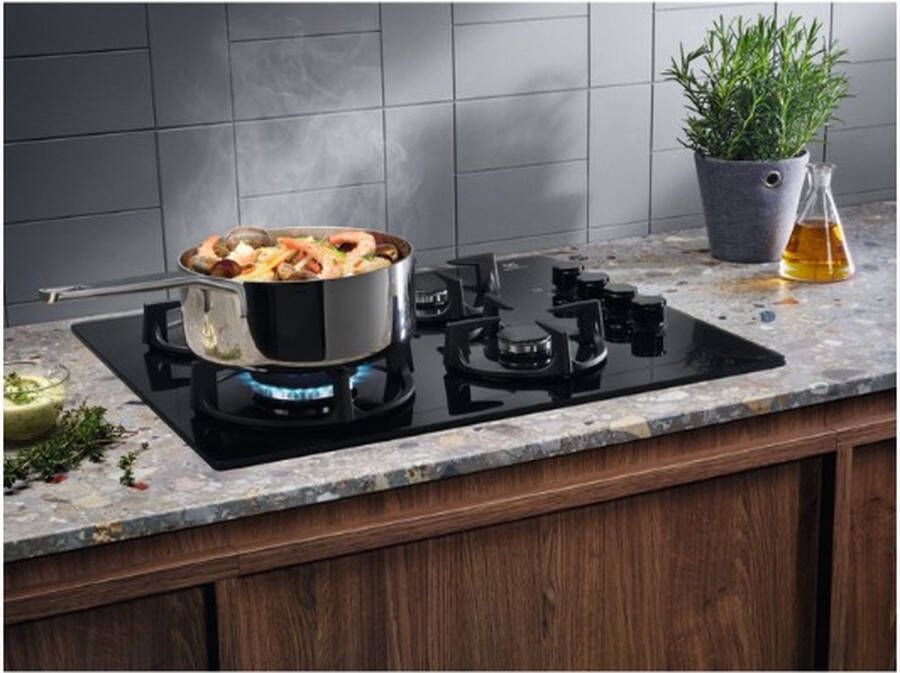 Electrolux EGG6407K Zwart Ingebouwd 59 cm Gaskookplaat 4 zone(s) - Foto 2