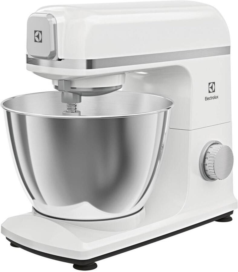 Electrolux E5KM1-4SWB Keukenmachine Staande mixer Aantal snelheden: 6 Kloppen Kneden Mixen 1200 W bak kan: 5 l Wit