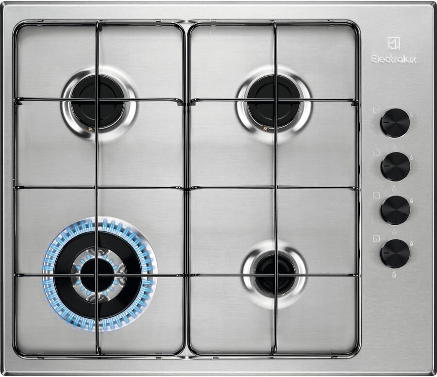 Electrolux EGS6414X kookplaat Roestvrijstaal Ingebouwd 60 cm Gaskookplaat 4 zone(s)