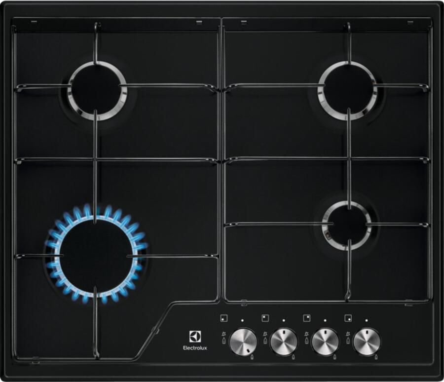 Electrolux EGS6424K Zwart Ingebouwd 60 cm Gaskookplaat 4 zone(s)