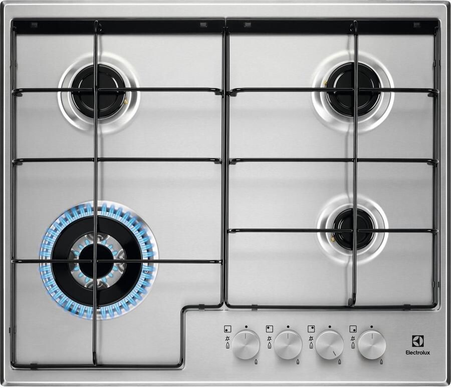 Electrolux EGS6434X Roestvrijstaal Ingebouwd 59.5 cm Gaskookplaat 4 zone(s)