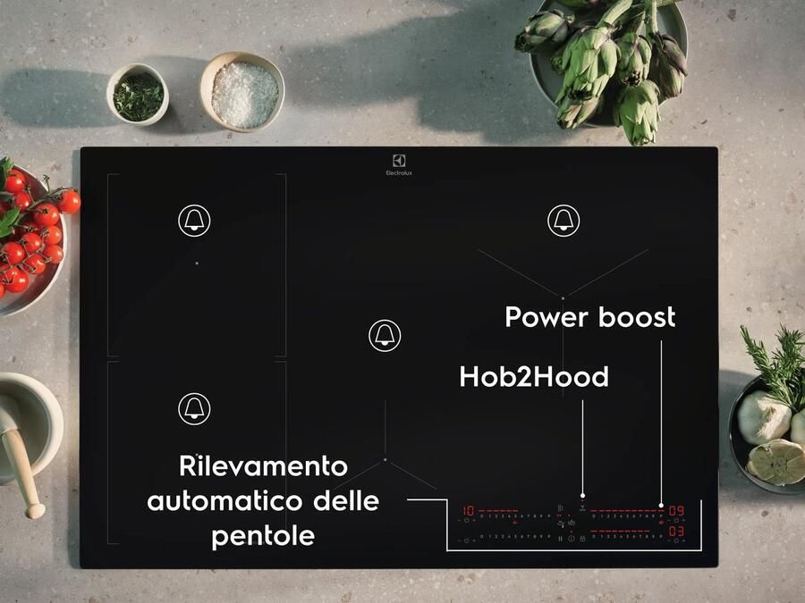 Electrolux Serie 700 EIS62453IZ Zwart Ingebouwd 75 cm Inductiekookplaat zones 4 zone(s)