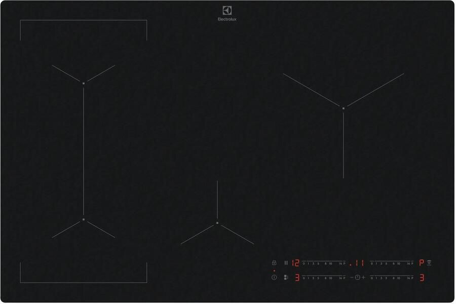 Electrolux EIV83443CT Serie Inbouw Inductiekookplaat 78cm 4 Kookzones Zwart Mat