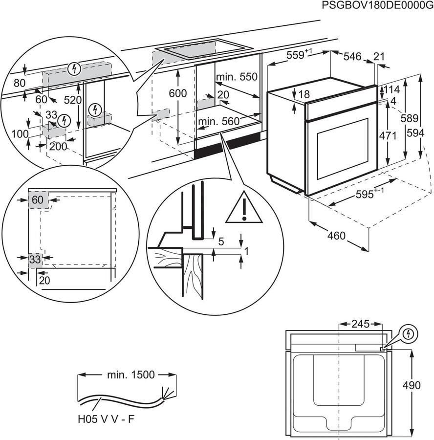 Electrolux KOBBS39WX 70 l 3500 W Roestvrijstaal
