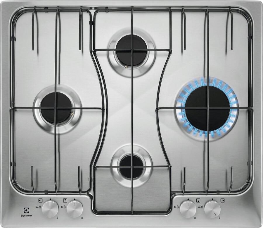Electrolux RGG6242LOX Roestvrijstaal Ingebouwd 60 cm Gaskookplaat 4 zone(s)