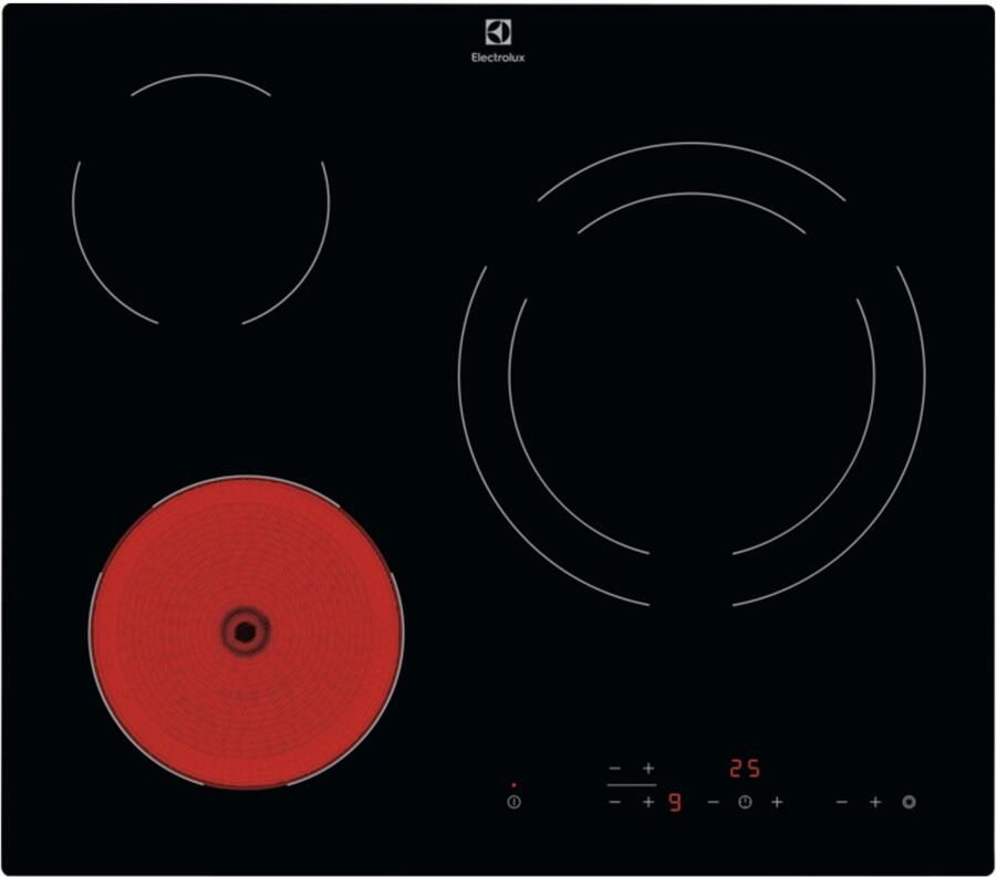 Electrolux Serie 300 LR633CK kookplaat Zwart Ingebouwd 60 cm Keramisch 3 zone(s)