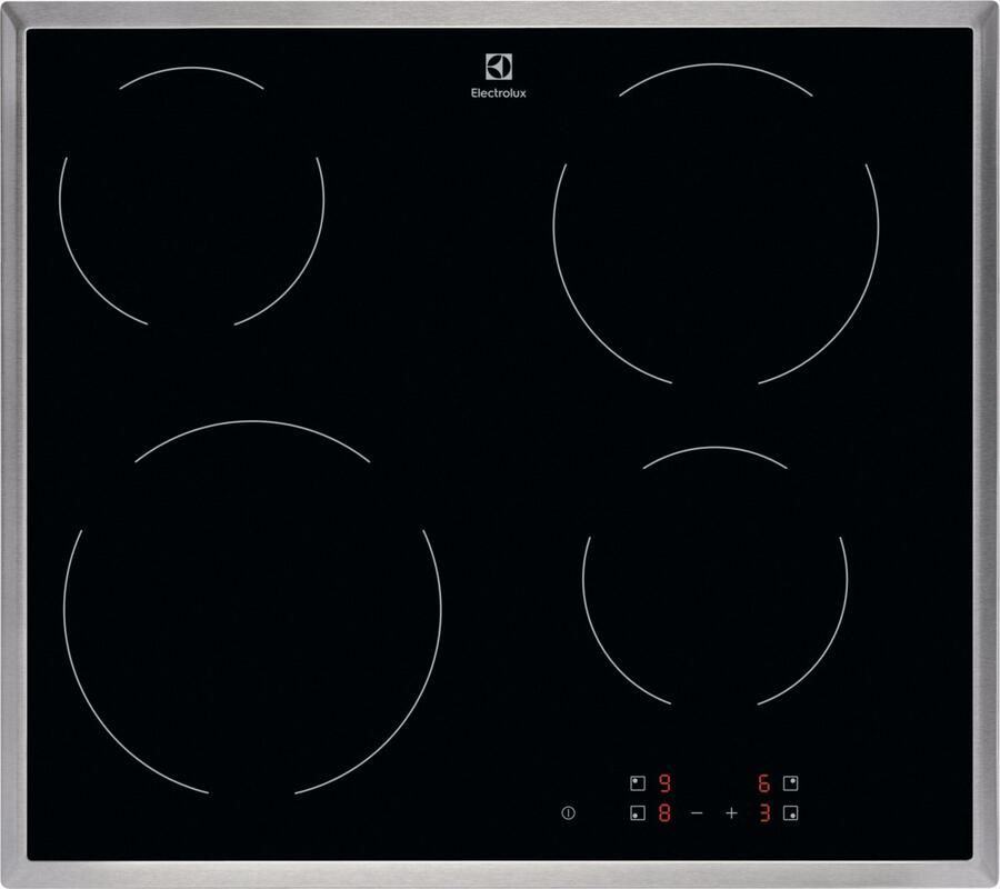 Electrolux Serie 300 LRR6430M Zwart Roestvrijstaal Ingebouwd 60 cm Keramisch 4 zone(s)