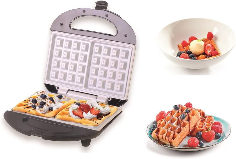 Elektrisch Wafelijzer voor 2 Wafels met Antiaanbaklaag