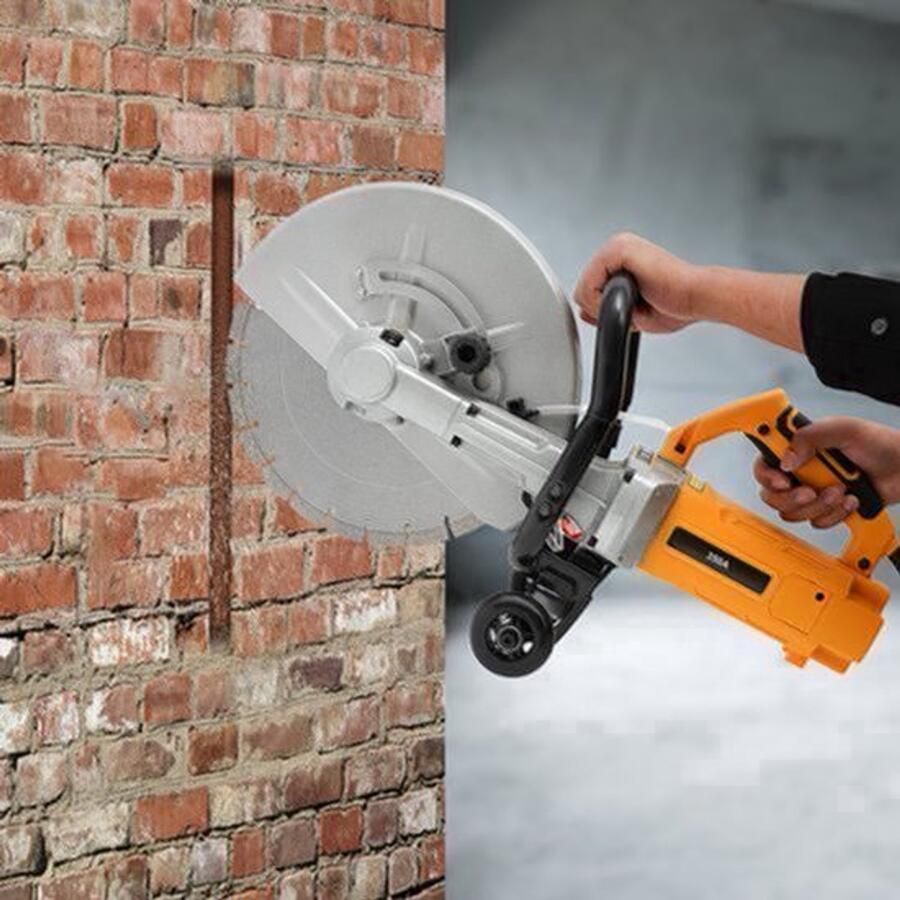 Elektrische Betonzaag 3000 W 350 mm Zaagblad Rood Cirkelzaag Voor Beton En Steen Met Glijrail