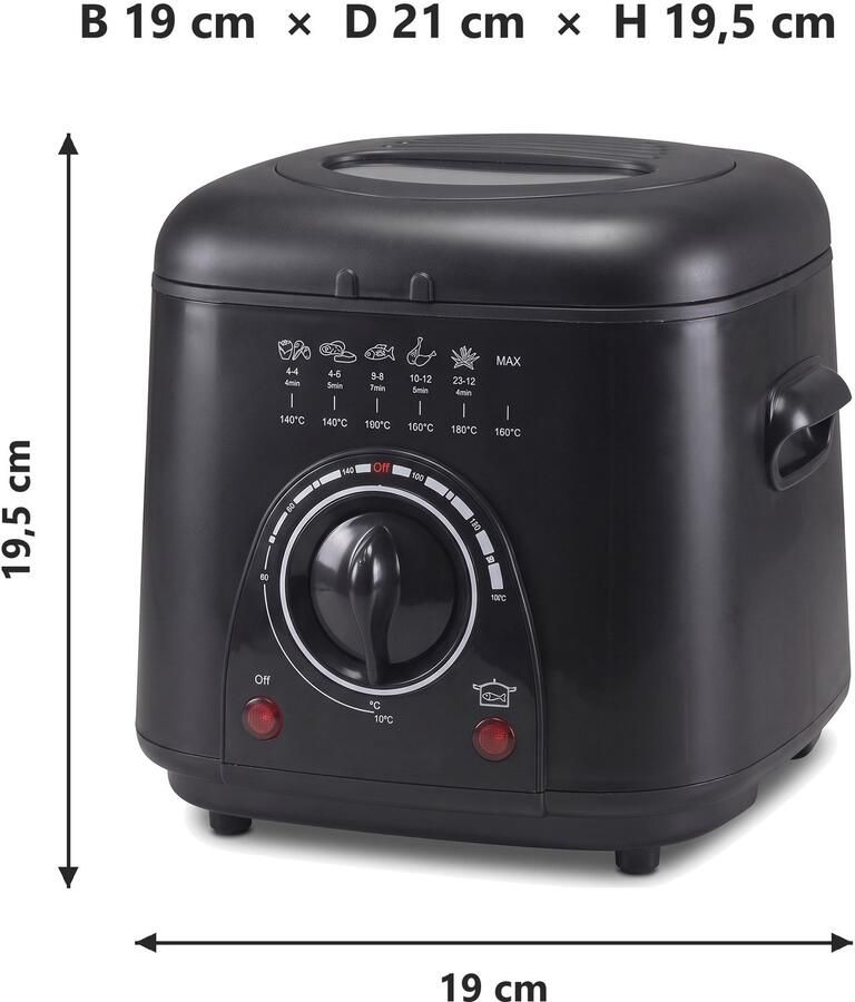 Elektrische Friteuse 1 Liter Capaciteit 950 Watt