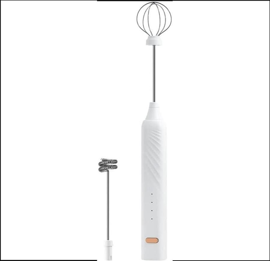 Elektrische garde mini elektrische handmixer voedselverzameling cakemixer draagbare kleine blenders met 3 snelheden roestvrijstalen deeggarde kneders voor keuken bakken koken (wit)