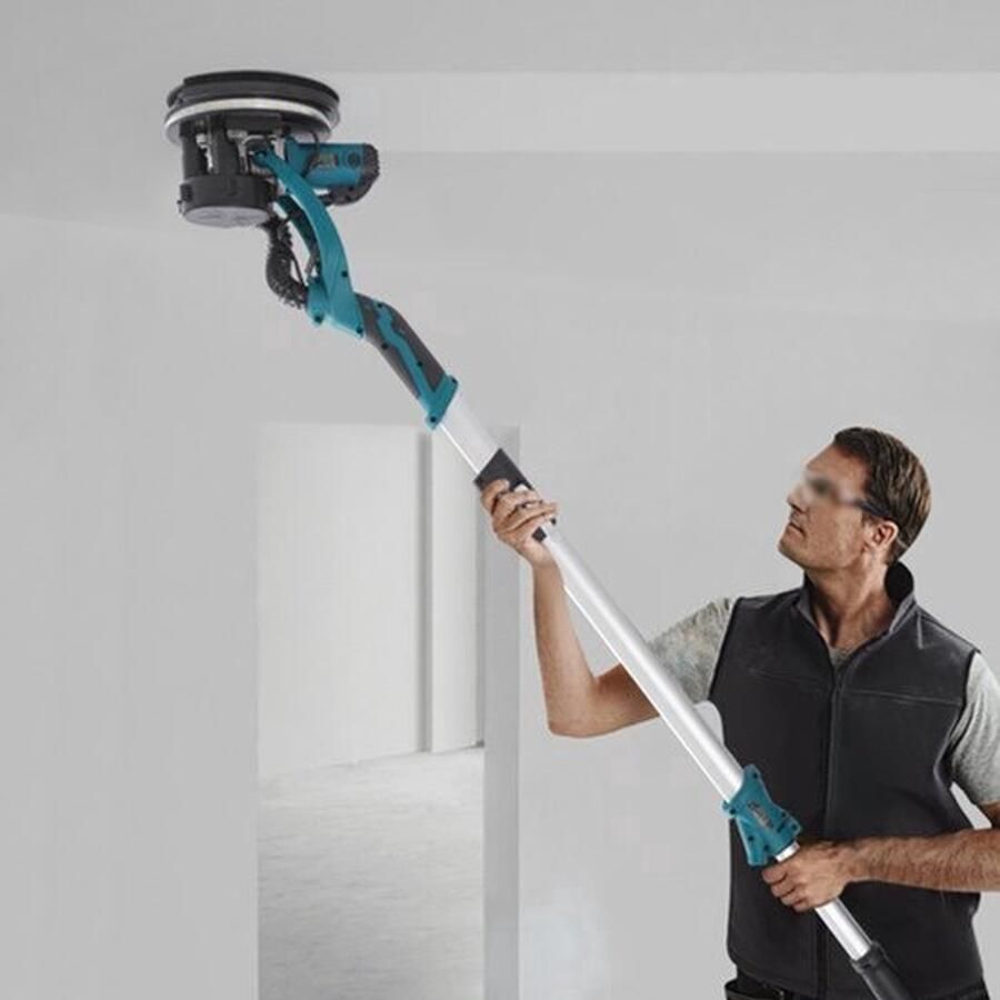 Elektrische Gipsplaatschuurmachine Blauw 850 W Vermogen 220 V Stroomvoorziening Nylon Materiaal Voor Schuren En Afwerken