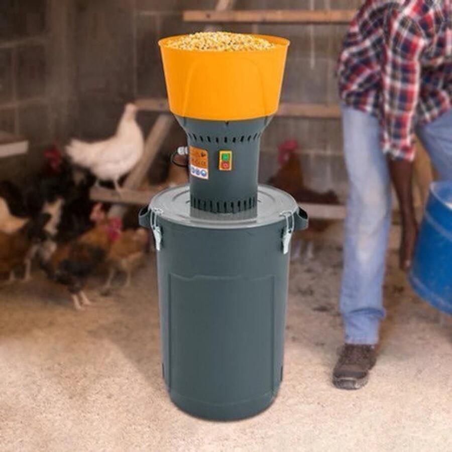 Elektrische Graanmaler – Graanmolen – Korenmolen – Specerijenmolen – Koffiemolen – 1300W Motor – 13 7 Liter Trechter 1300W 60L