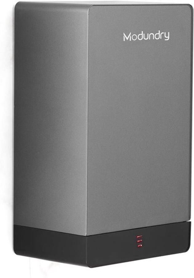 Elektrische Handdroger Automatisch 1000 W Vermogen Donkergrijs ABS Wandmontage Sneldrogend Handdroogapparaat