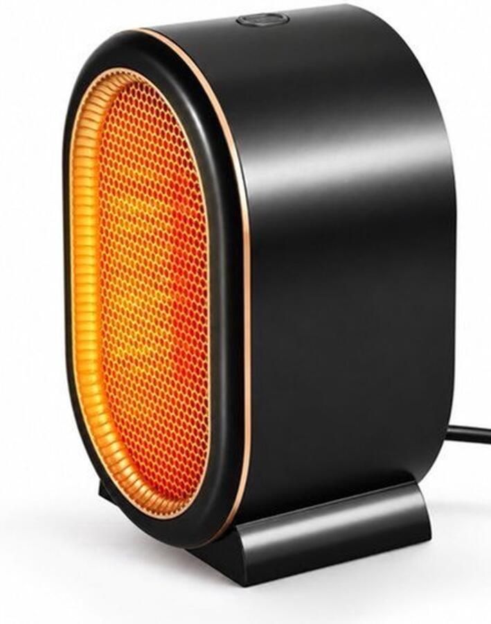 Elektrische Kachel 1200 W Zwart Tafelmodel PTC-Keramische Verwarming Compact 14x14x22 cm Voor Slaapkamer Gebruik