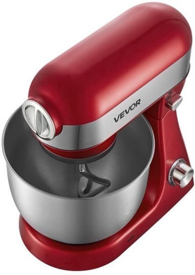 Elektrische Keukenmixer 1000 W 5 Liter Mengkom Rood Deegmachine Staande Mixer SUS304 RVS Kom