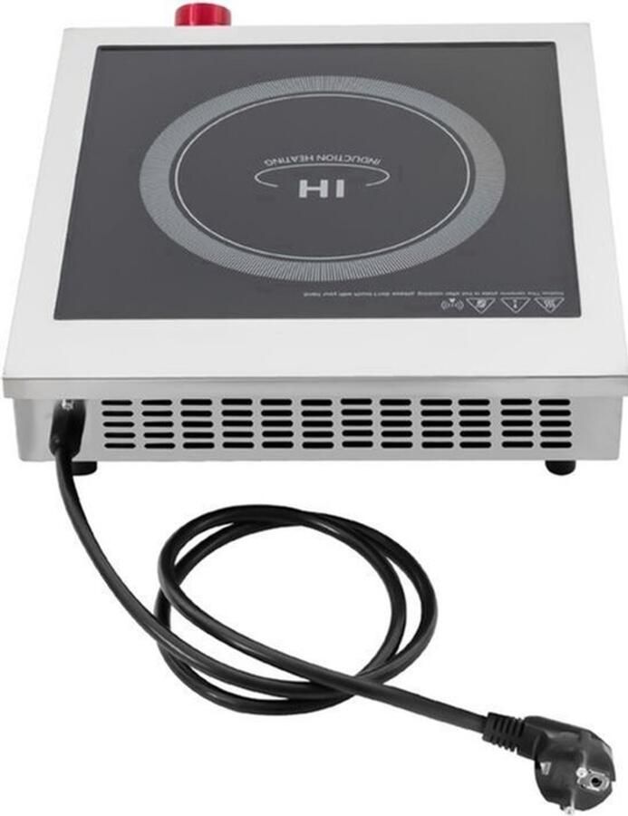 Elektrische Kookplaat Inductie 3500 W Vermogen 25 cm Pan Diameter RVS Vrijstaand Kooktoestel