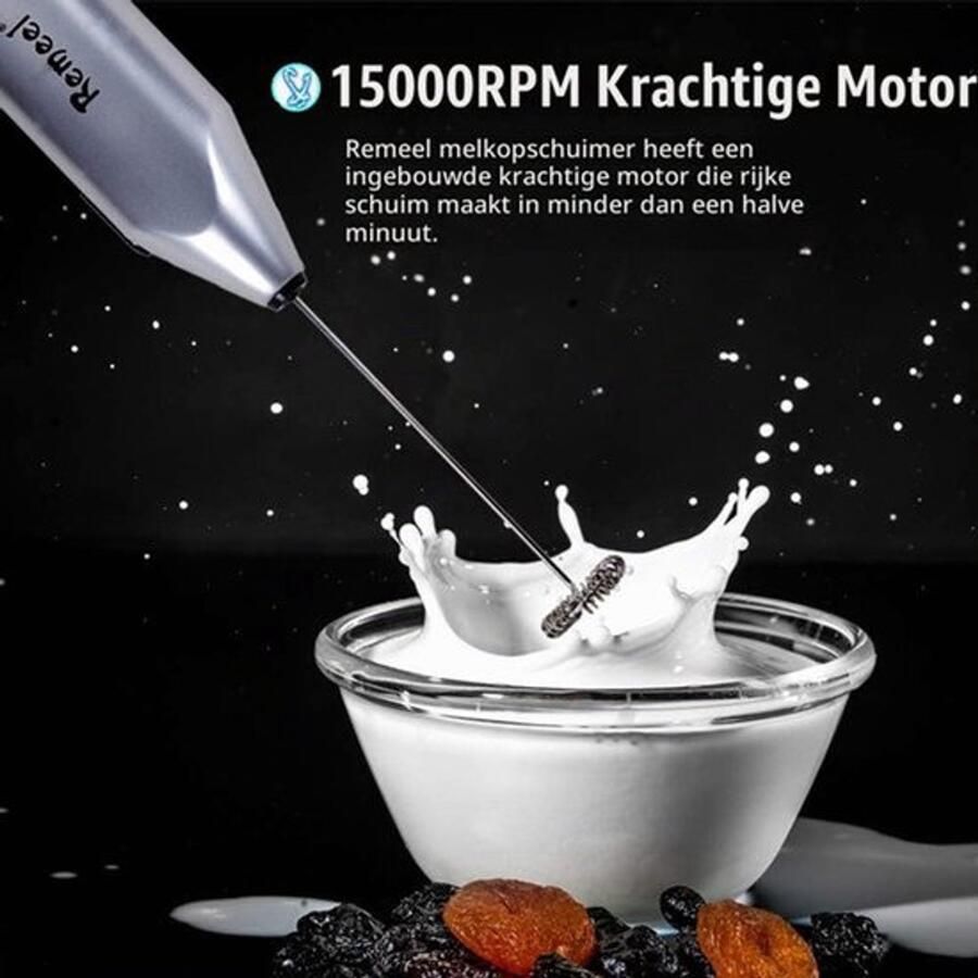 Elektrische melkopschuimer kleine handbediende melkopschuimer staaf schuimmachine koffiesproeier wonderkaarsen matcha-baardjes drankmixer cappuccino melk koffie warme chocolade draagbaar