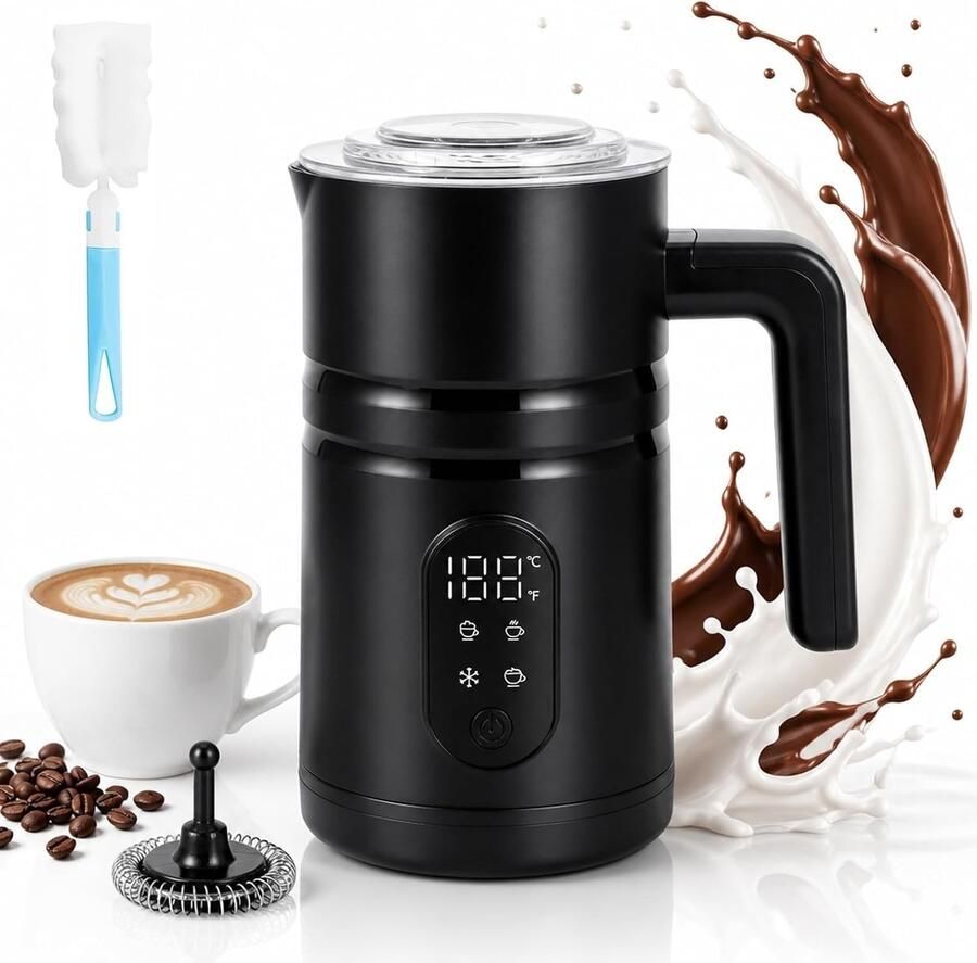 Elektrische Melkopschuimer Wit 110 x 104 x 195 mm 5-in-1 Automatische Melkopschuimer Voor Koffiespecialiteiten