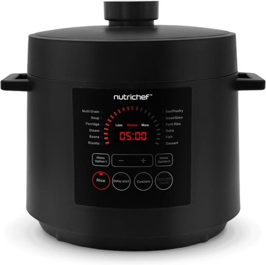 Elektrische Multicooker 6L 12 Kookprogramma's Digitaal Bedieningspaneel Non-Stick Binnenpan 1000W Snelkookpan