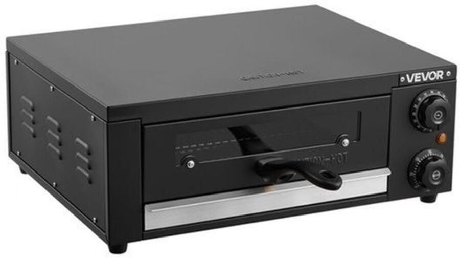 Elektrische Pizzaoven 1450 W 30 cm Tafelmodel Temperatuurregeling 25-300 °C Met Timer En Grillrooster Voor Keuken En Horeca
