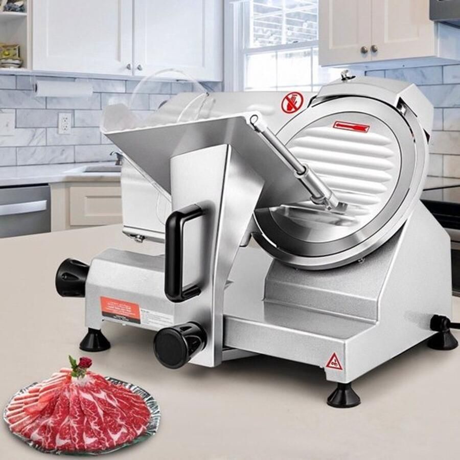Elektrische Snijmachine 200 W 203 mm Mes Roestvrij Staal Voor Vleeswaren En Kaas Snijmachine Charcuterie