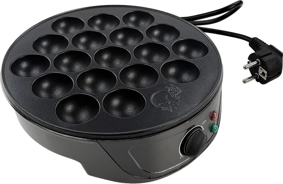 Elektrische Takoyaki-maker 750W 18-gaten Takoyaki-machine mini-octopusballen-maker bakplaat 220-240V antiaanbak octopusgrillplaat voor het maken van Japanse Takoyaki-octopusballen