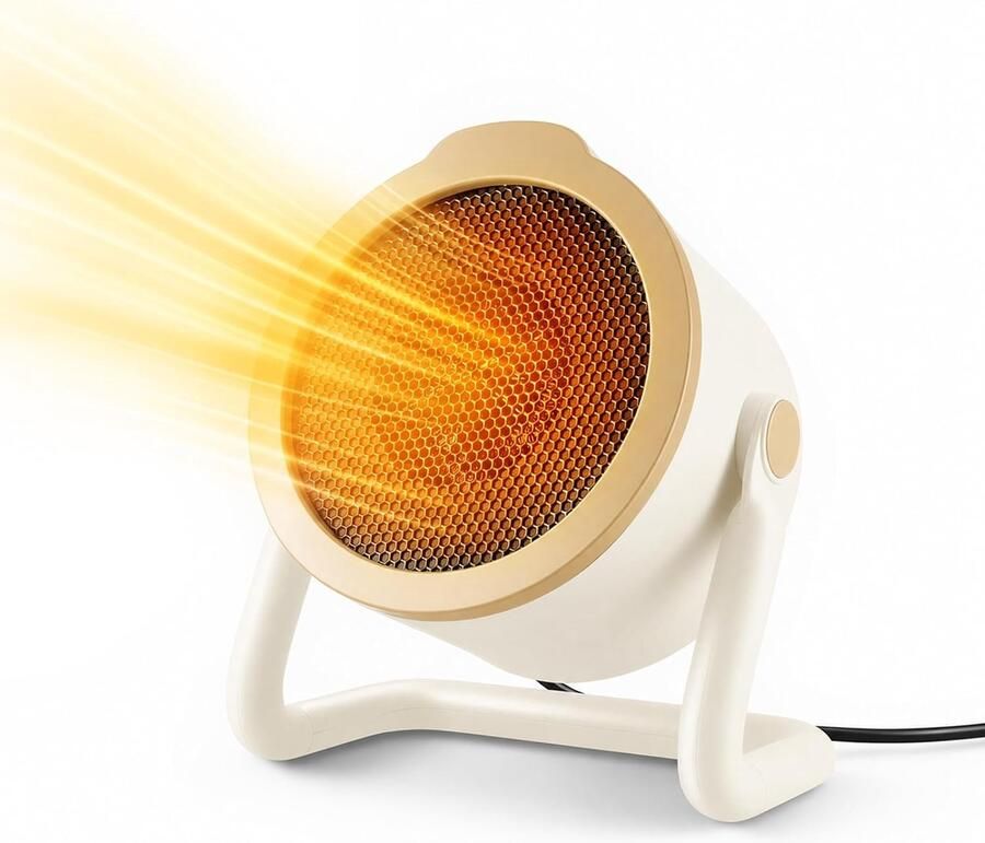 Elektrische Verwarming Mini Bureau Verwarming Elektrische Kachel Ventilatorkachel Kantoor Kachel Veiligheidsbescherming Verwarming Stille Werking Snel Opwarmen Wandmontage Oververhitting Beveiliging Omvalbeveiliging