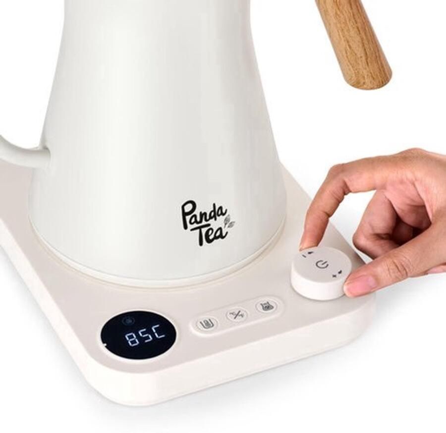 Elektrische waterkoker met zwanenhals 900 ml Nauwkeurige lange uitloop Regelbare Thermostaat Waterkoker Roestvrij staal Snel opwarmende elektrische waterkokers voor water