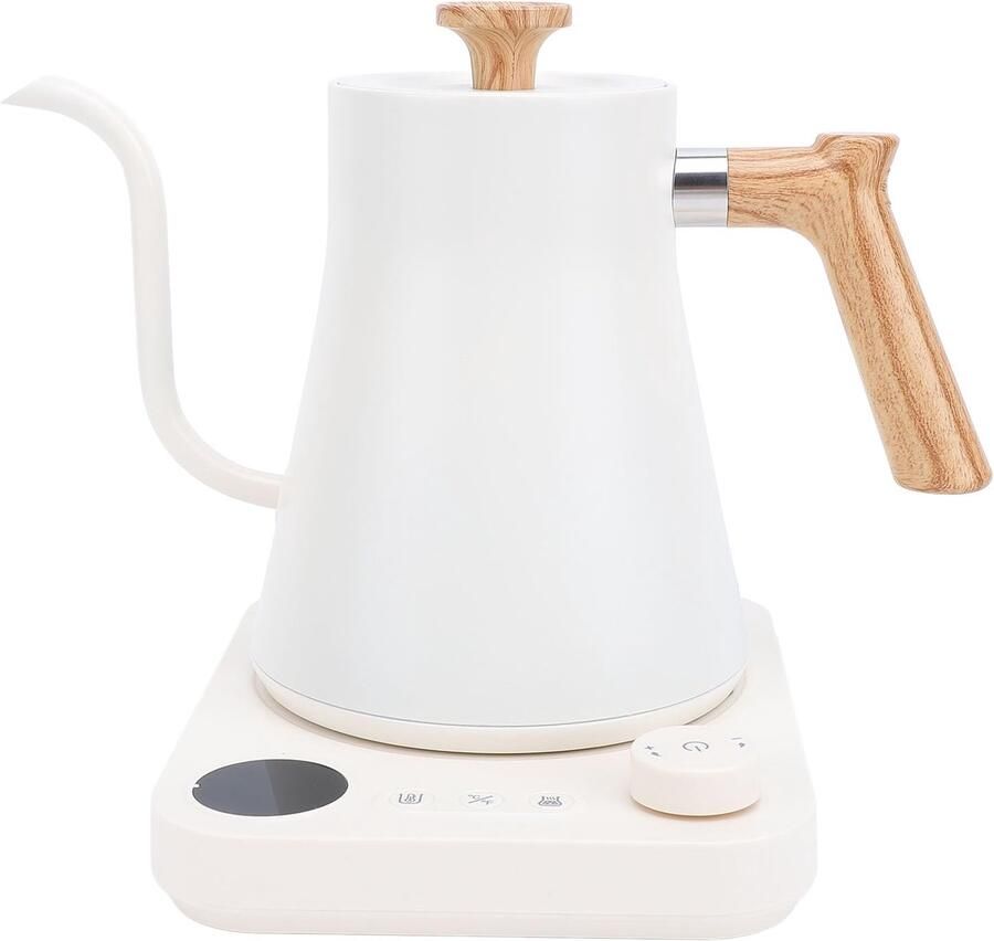 Elektrische waterkoker met zwanenhals elektrische waterkoker met zwanenhals met temperatuurregeling van roestvrij staal 1200 W met timer lcd-scherm voor (stekker