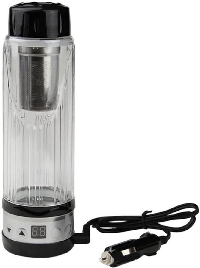 Elektrische waterkoker voor auto 420 ml reistheekop 12 24 V warmwaterbeker thermoskannen