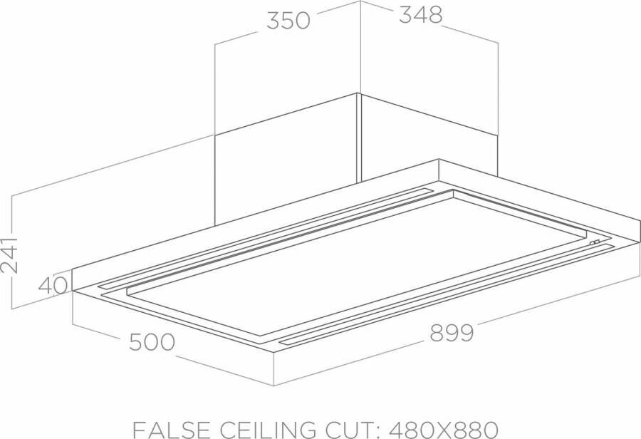 Elica PRF0142094 Cloud zeven plafondkap IX A 90 Afzuiging of filter 760 m� lucht u max 3 snelheden L 90 cm Roestvrij staal - Foto 2