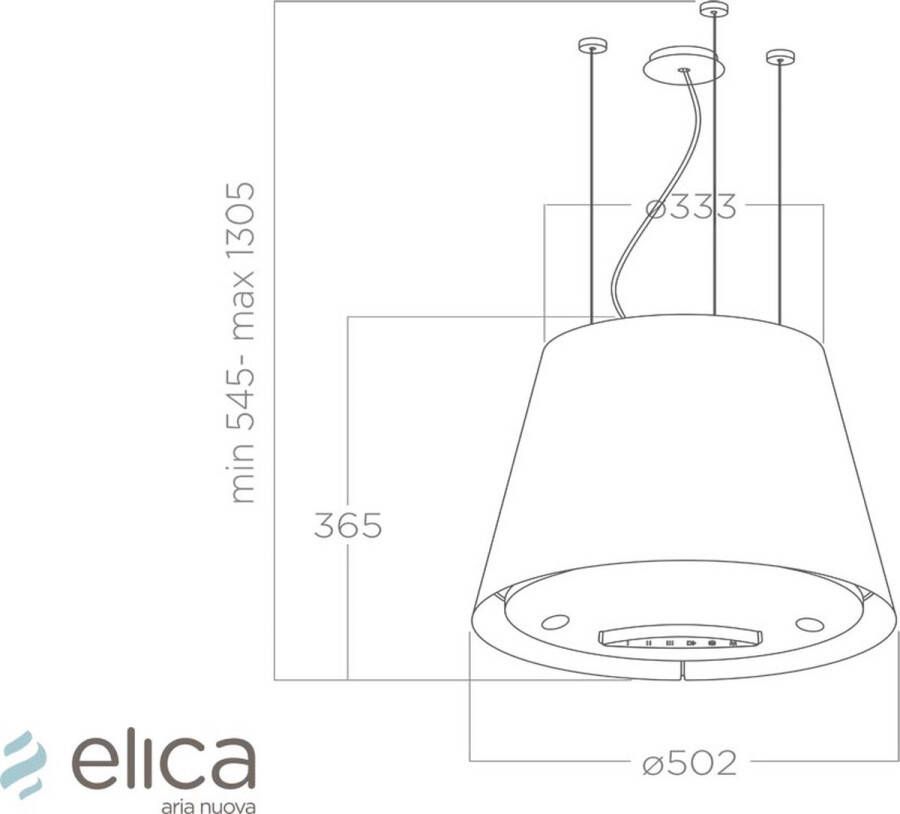 Elica EASY UX BL F 50 Eiland of Wand afzuigkap