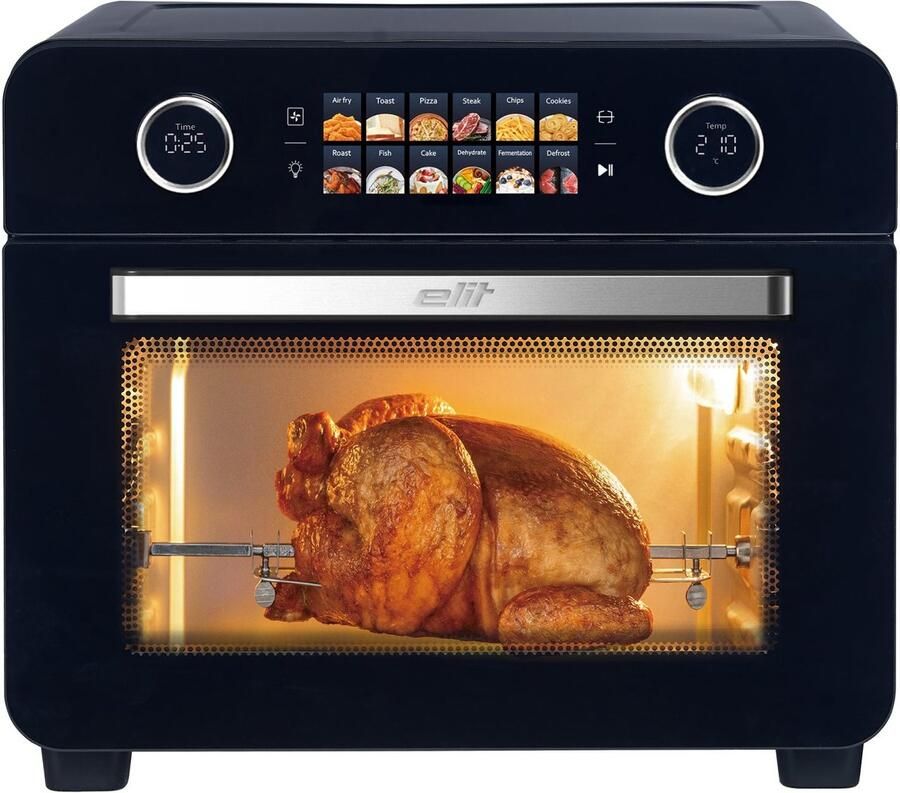 Elit Airfryer oven 25L- 12 in 1 heteluchtoven- 2250W- met touchscreen- grill bak en frituur- mini oven voor gezin