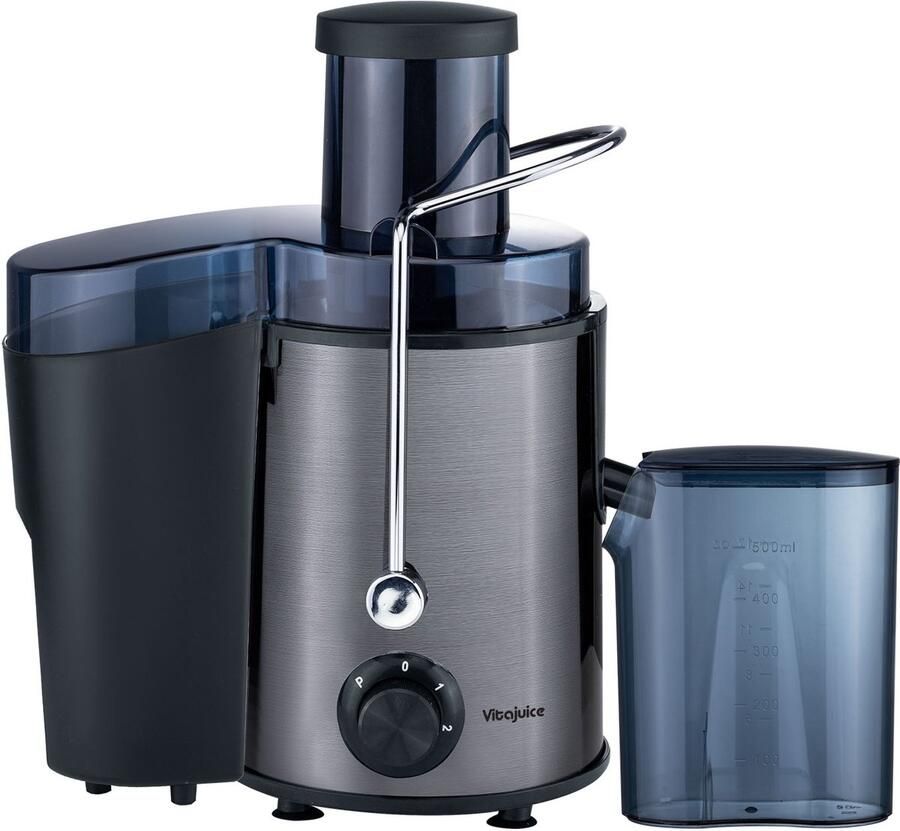 Elit VitaJuicer blender- sapcentrifuge en smoothie maker- 450W- met grote vulopening- voor groente en fruit- compact en snel
