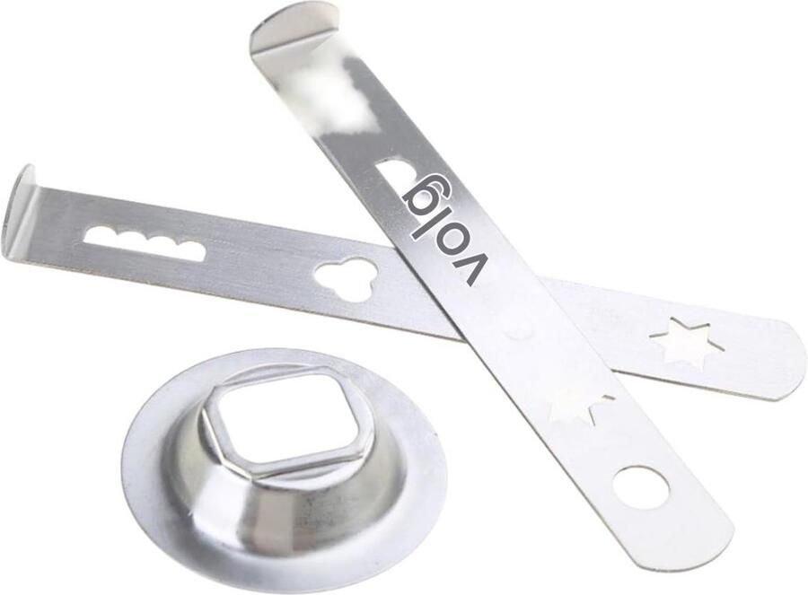 Elkuaie Deegpers Pastry Attachment Roestvrijstaal 8 Vormen 3 Stuks Voor Keukenmachine Gebruik Zilver