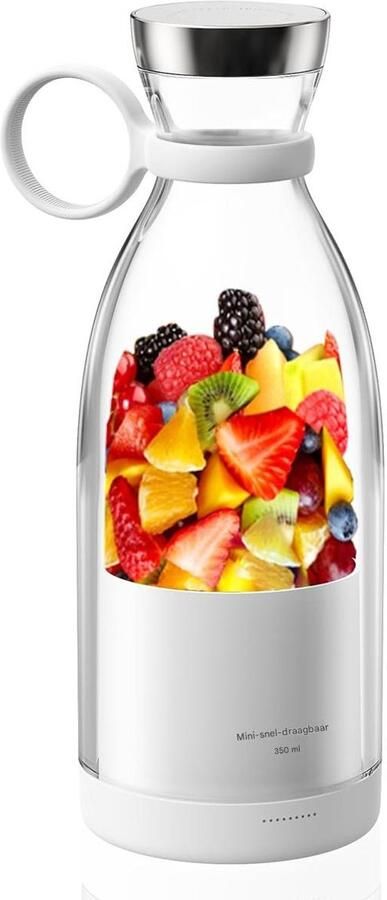Elkuaie Mini Sapcentrifuge Shakes En Smoothies Draagbaar USB-oplaadbaar 1 Stuks Wit
