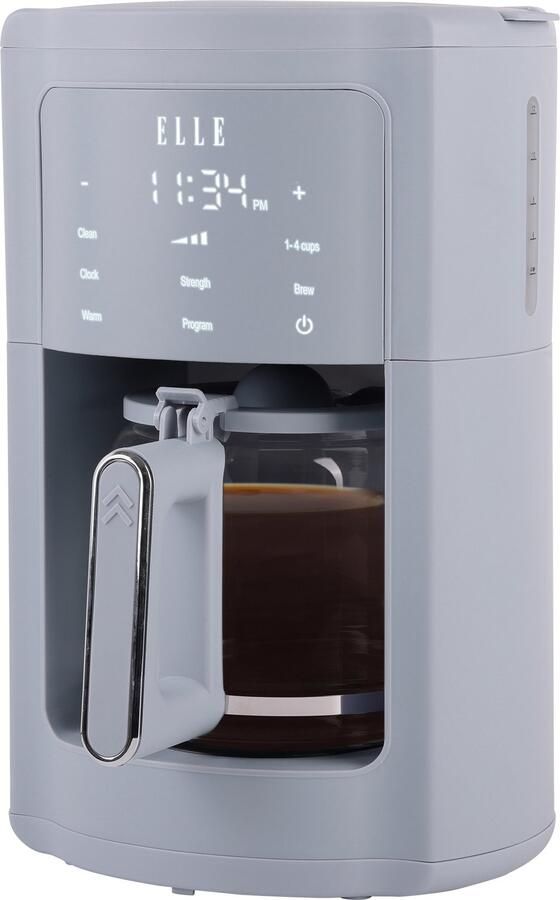 Elle Home ELLE Digitale Koffiezetapparaat 12-14 Kopjes – Elektrisch Koffiezetapparaat met LED-Touchscreen Sterkte-instelling Permanent Filter en Automatische Uitschakeling Blauw