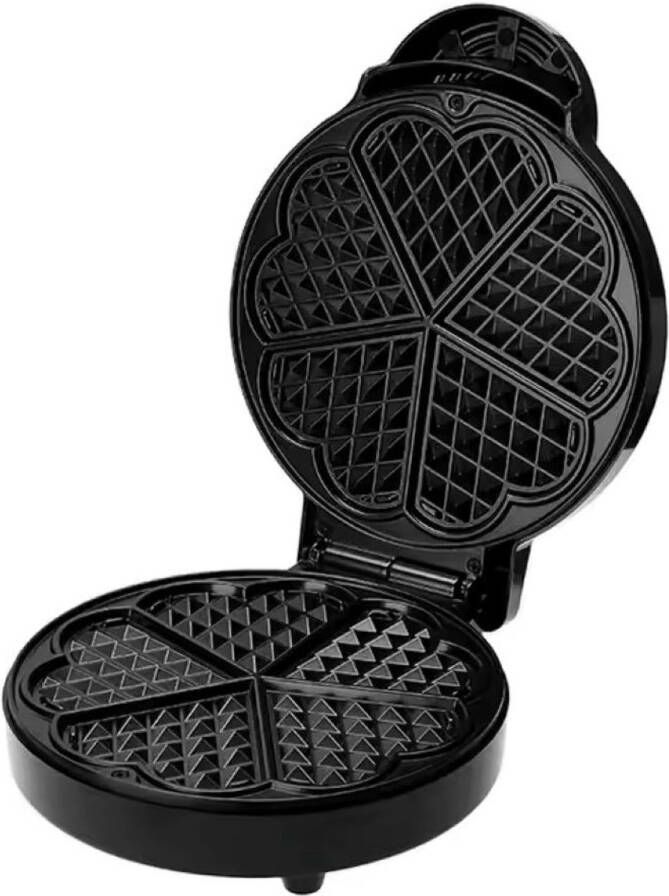 Elysora Waffle Maker Wafelijzer Met Antiaanbaklaag En Indicatielampje Zwart 1000 W