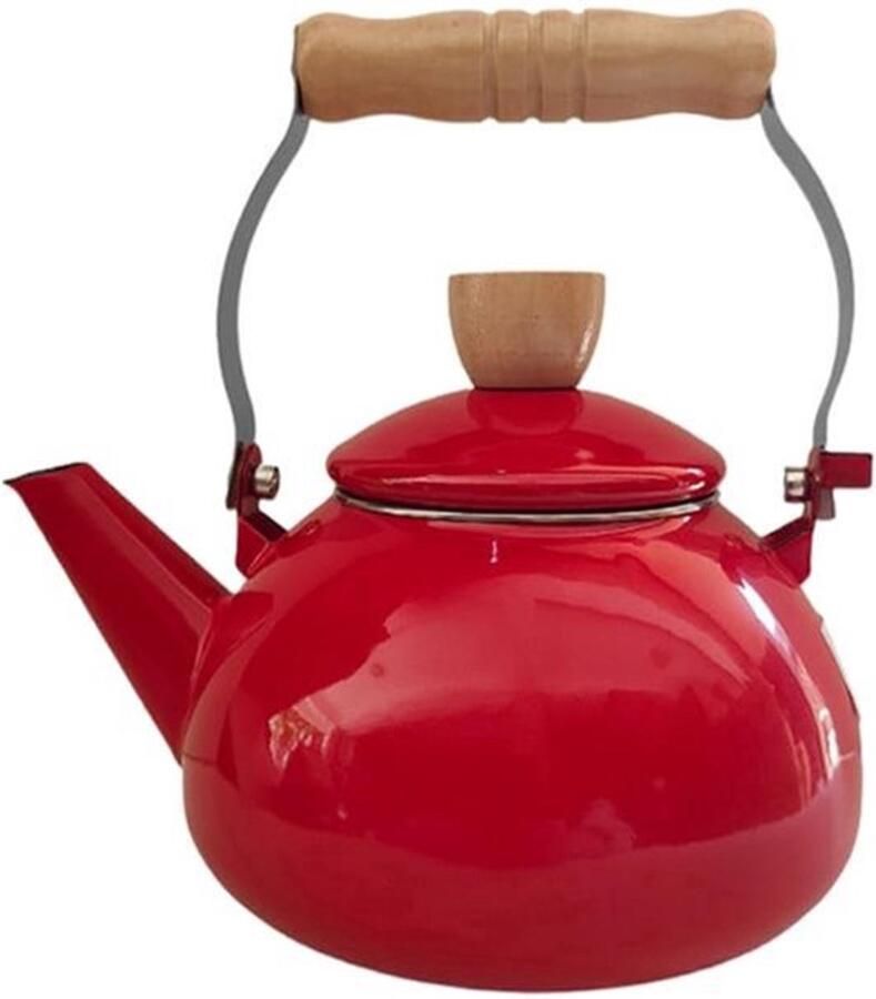 Emaille Waterkoker Voor Fornuis Theeketel Met Handgreep Waterkoker Van Emaille Voor Thee En Koffie Gelijkmatige Warmteverdeling Gemakkelijk Te Reinigen 21 00 X 16 00 X 16 00 Cm