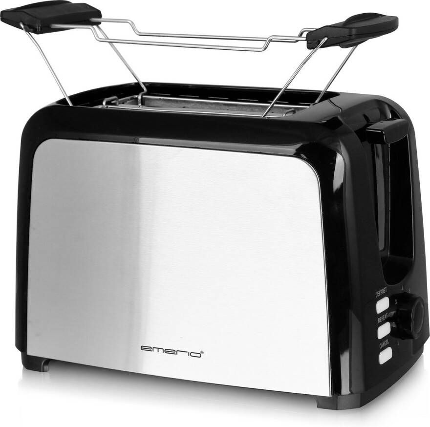 Emerio Broodrooster 750W Toaster met 2 Sleuven RVS TO-123924 Zilverkleurig