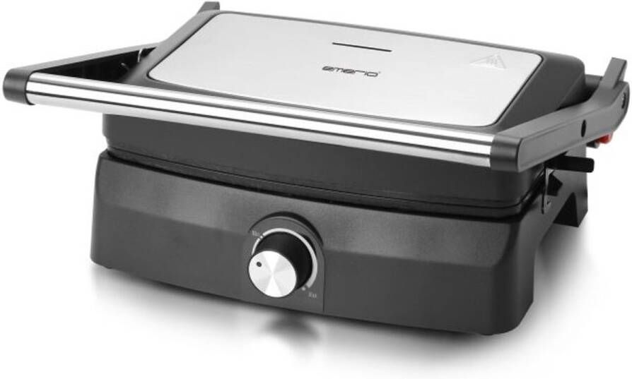 Emerio Contactgrill Tosti Apparaat Grilloppervlak 23x14 5cm Panini Grill Tosti IJzer CG-130861 RVS Zwart - Foto 2