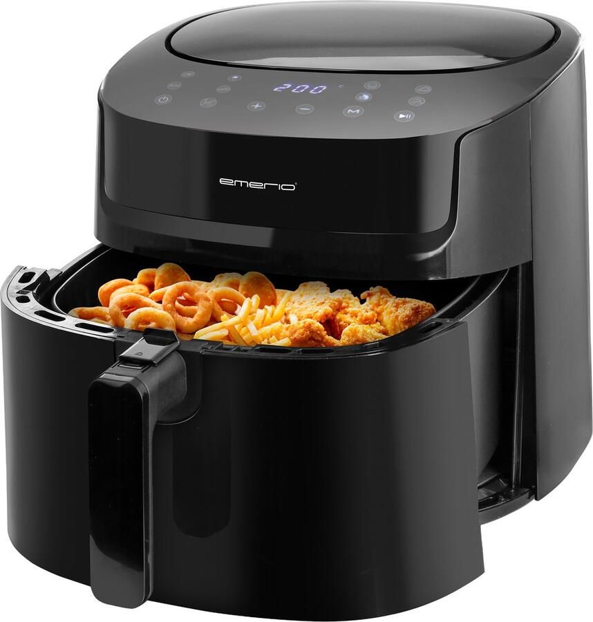Emerio AF-129622.1 extra grote digitale heteluchtfriteuse Frituren zonder extra olie 7 2 liter inhoud 8 automatische programma's Cool Touch BPA-vrij snel opwarmen 1800 watt